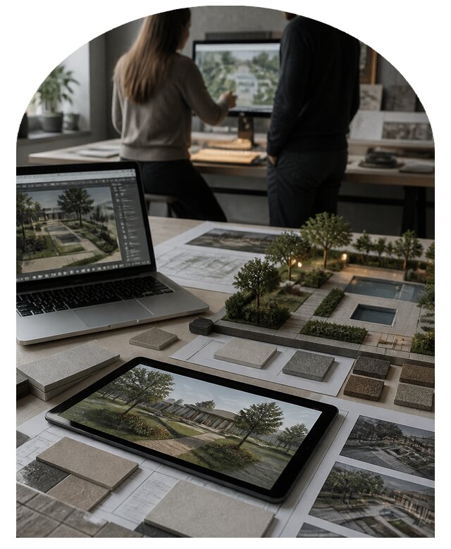 3D визуализация участка для благоустройства в Соликамске