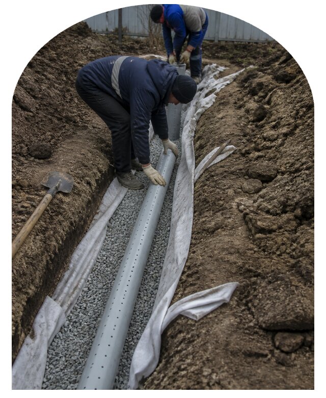 Профессиональный монтаж дренажной системы под ключ в Соликамске